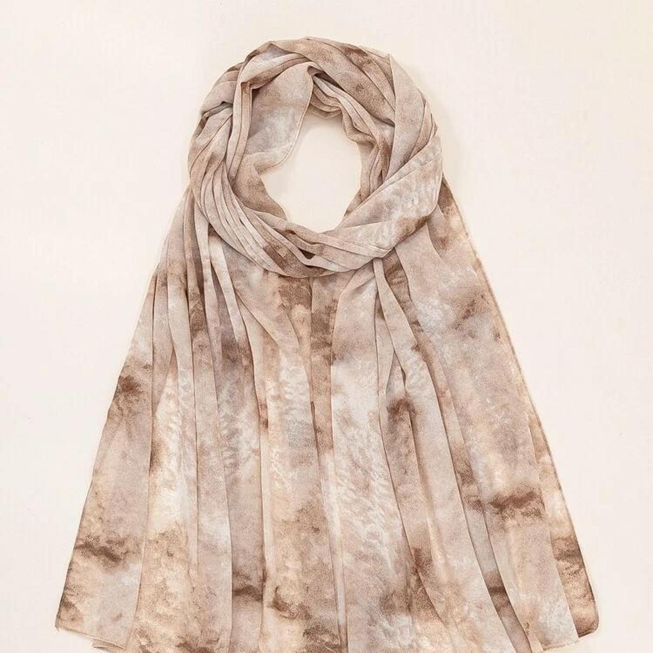 Product Image 1 - Tie dye chiffon scarf
Beige brown