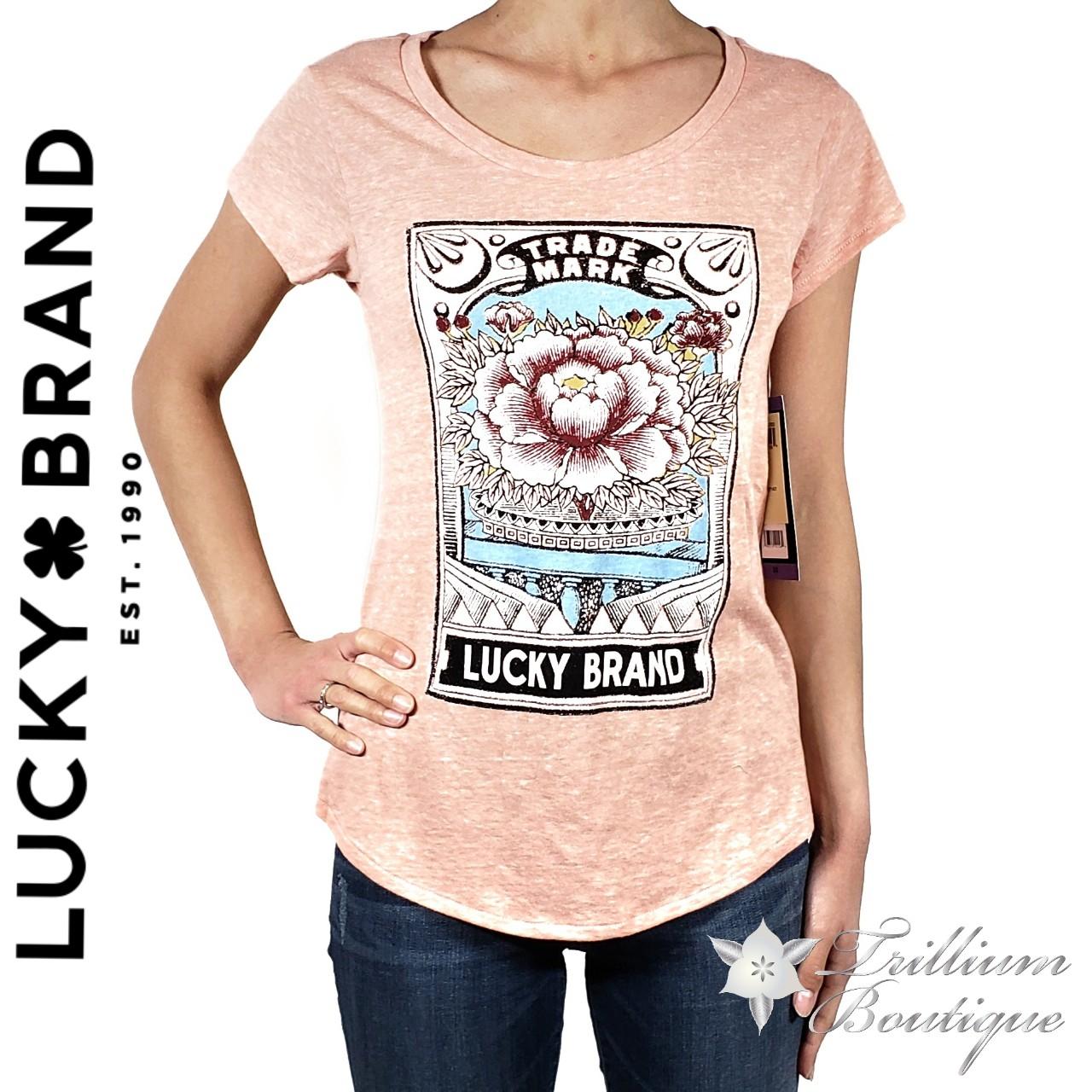 Lucky Brand T Shirt Four Leaf Clover Graphic Tee - Depop