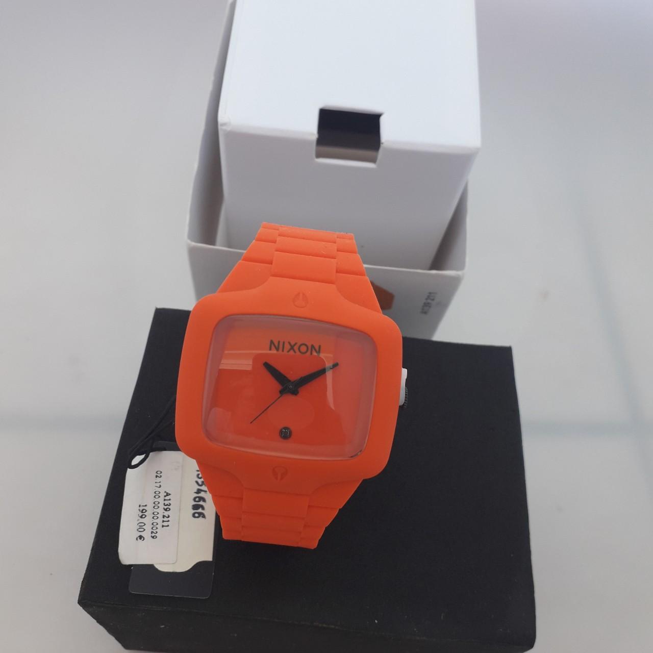 NIXON Rubber Player Orange - Depop