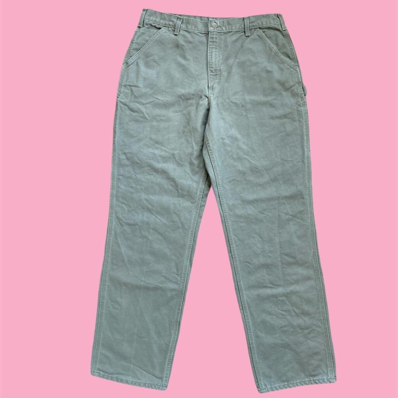 olive carhartt carpenter pants