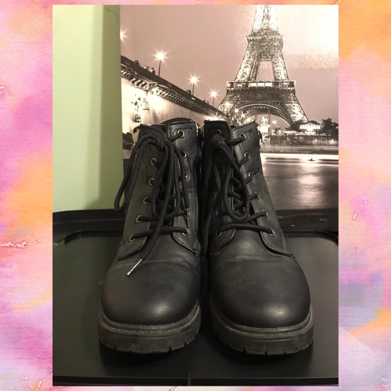 Cute black boots! Perfect for fall/winter Size... - Depop