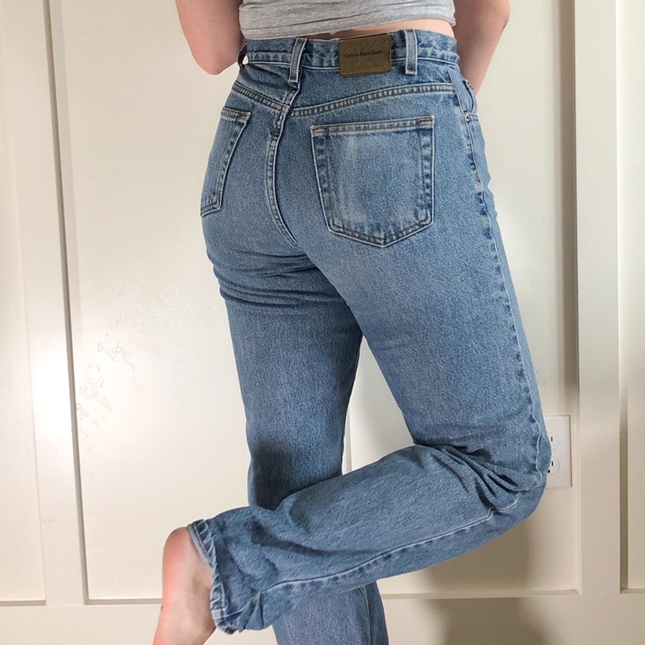 calvin klein high waisted mom jeans