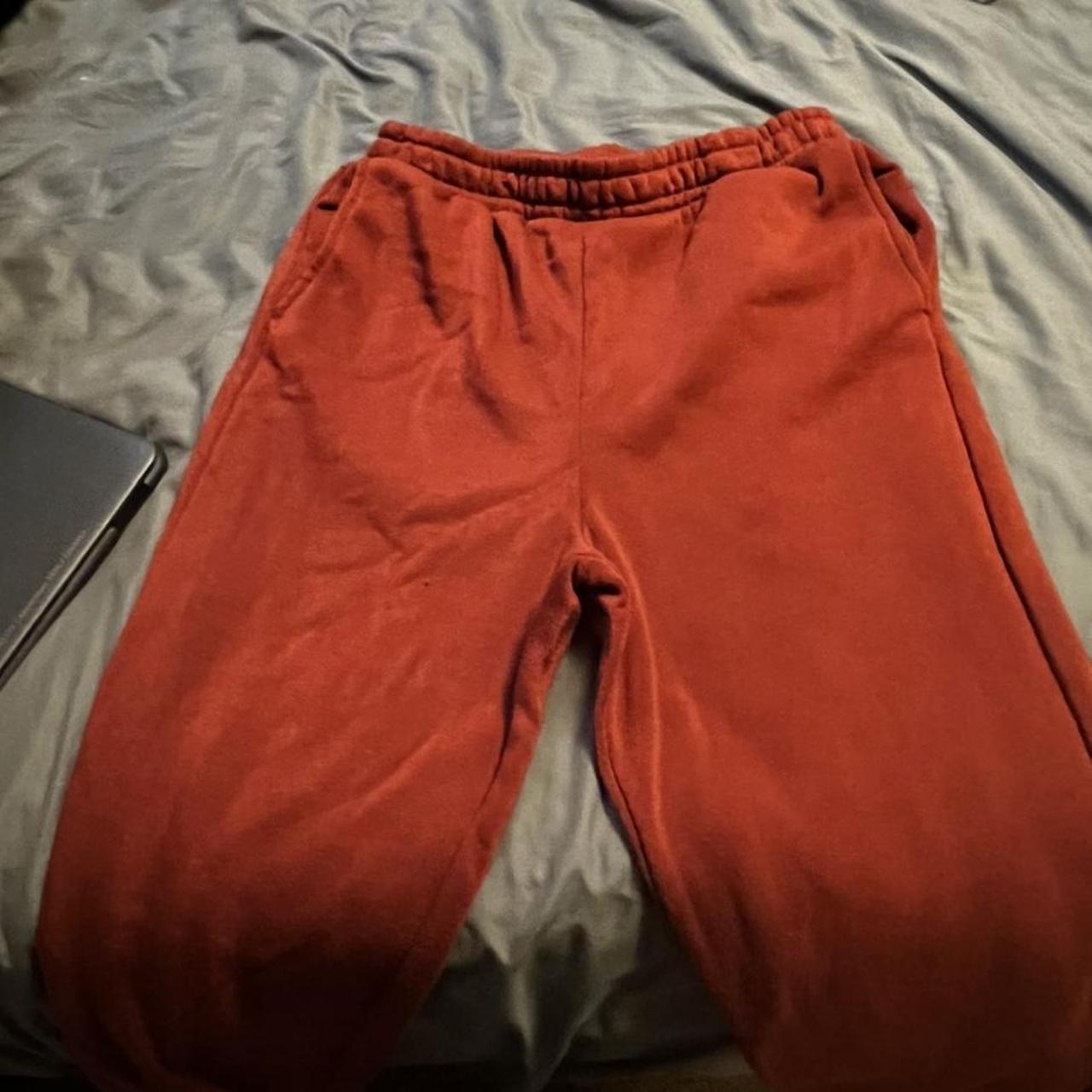 rust colored sweatpants