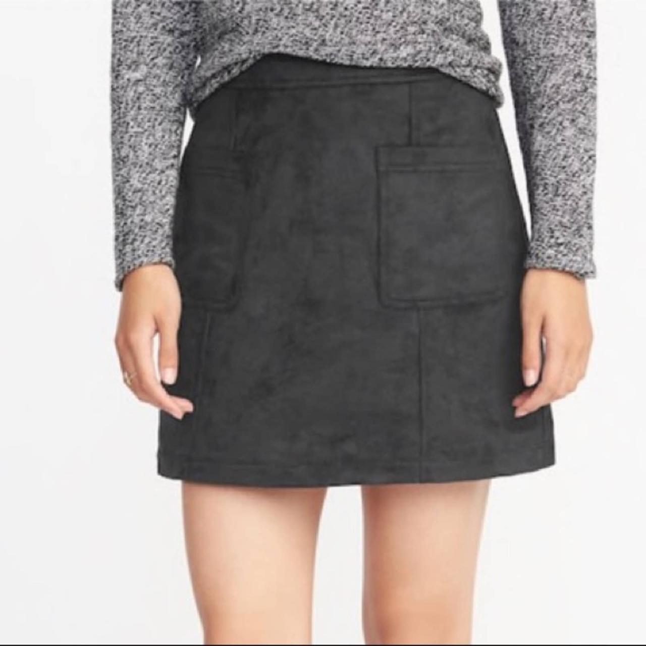 old navy faux suede skirt