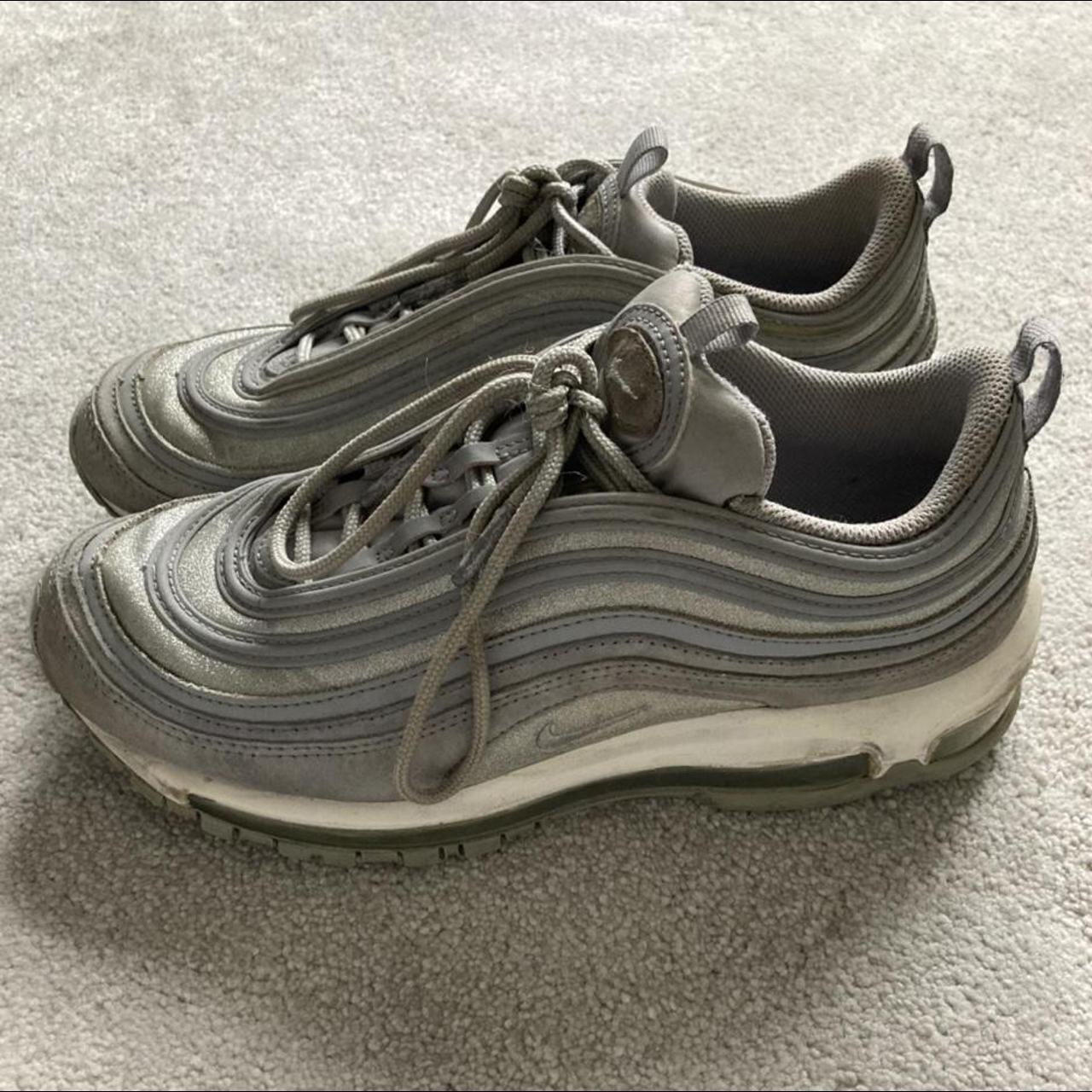 grey silver sparkly air max 97 trainers - good... - Depop