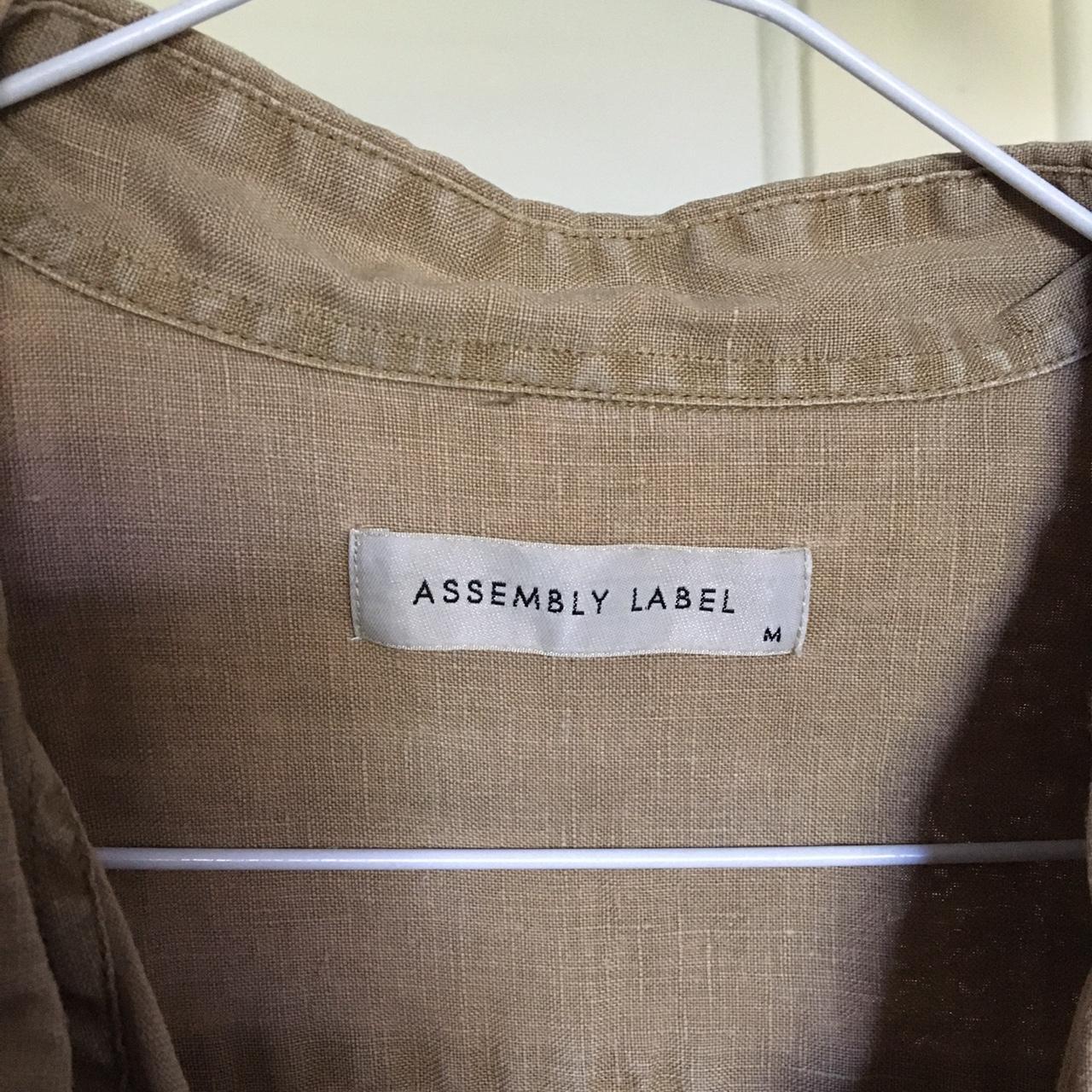 Assembly label brown/gold linen shirt. Size M Depop