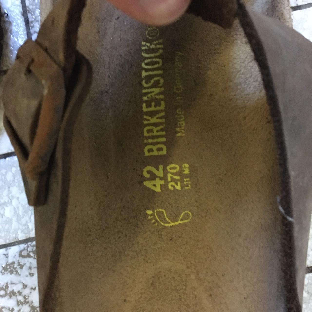 Birkenstocks brown. Size 42. Bit of rust on the... - Depop