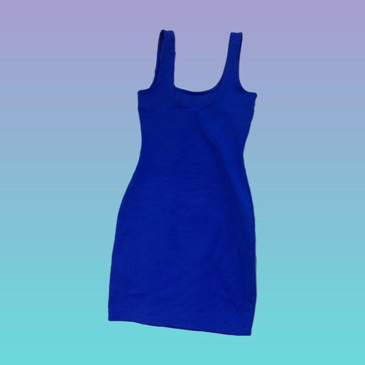 H&M blue bodycon dress. Simple blue bodycon dress... Depop