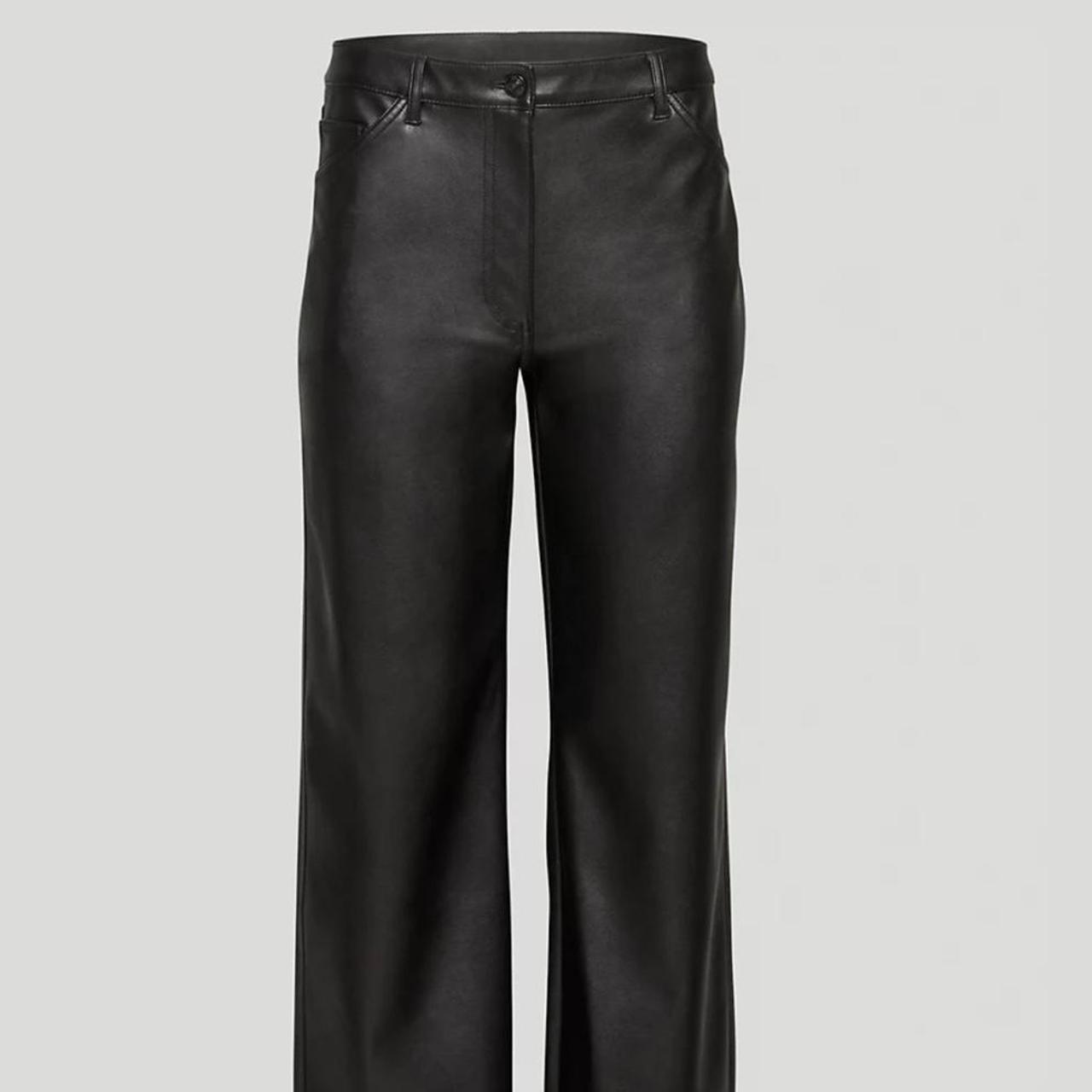 ARITZIA LEATHER PANTS Wilfred Free VALERIE PANT -low... - Depop