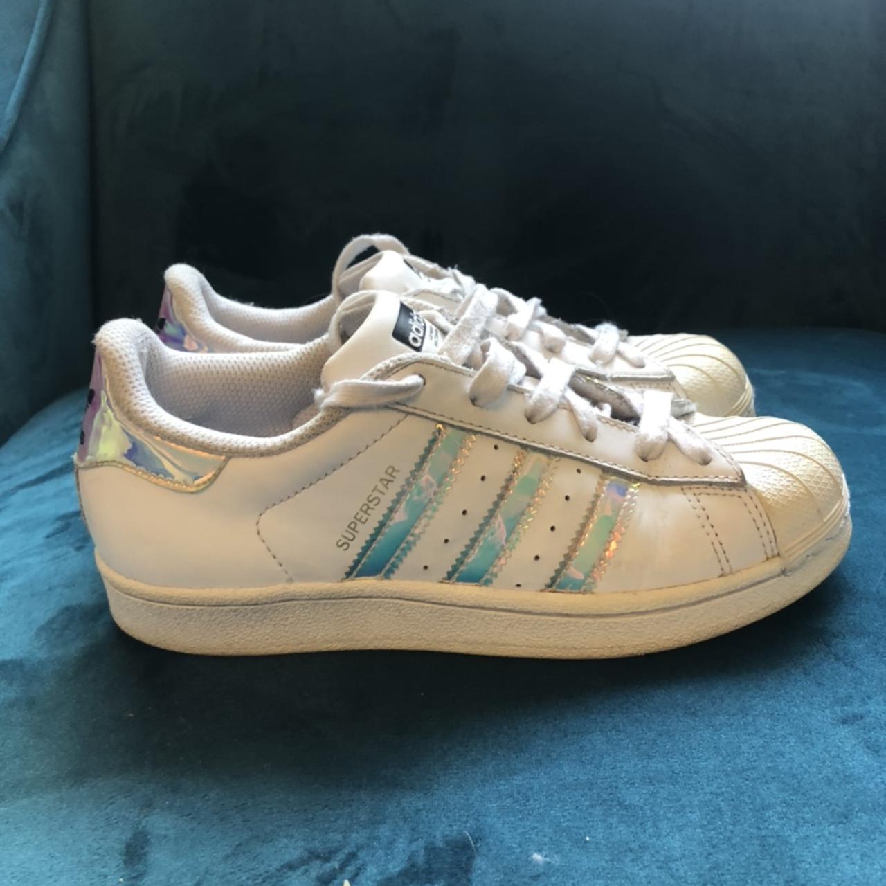 IRIDESCENT ADIDAS SUPERSTARS UK SIZE 3 LIKE... - Depop