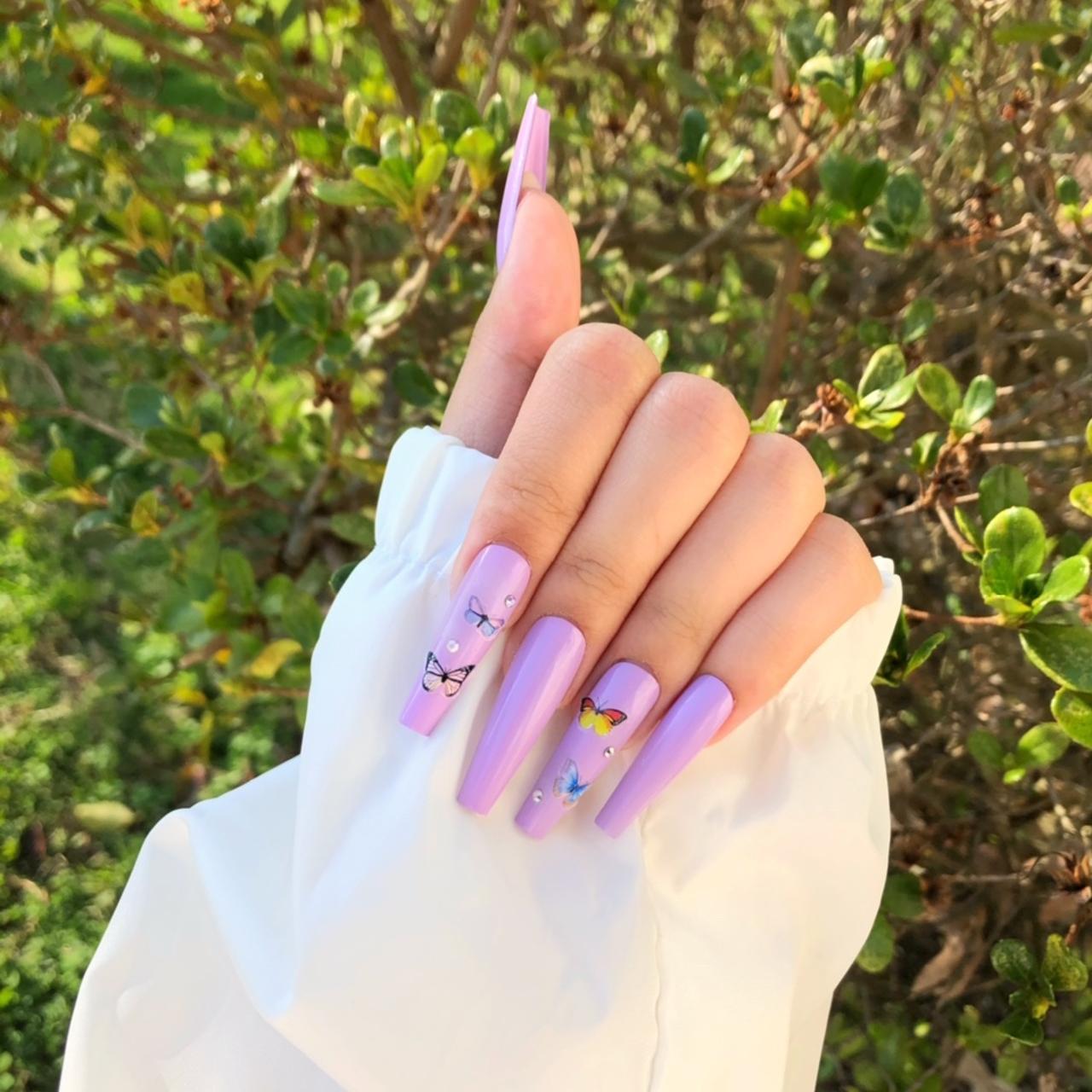 Louis Vuitton-style custom press on nails. Can be - Depop