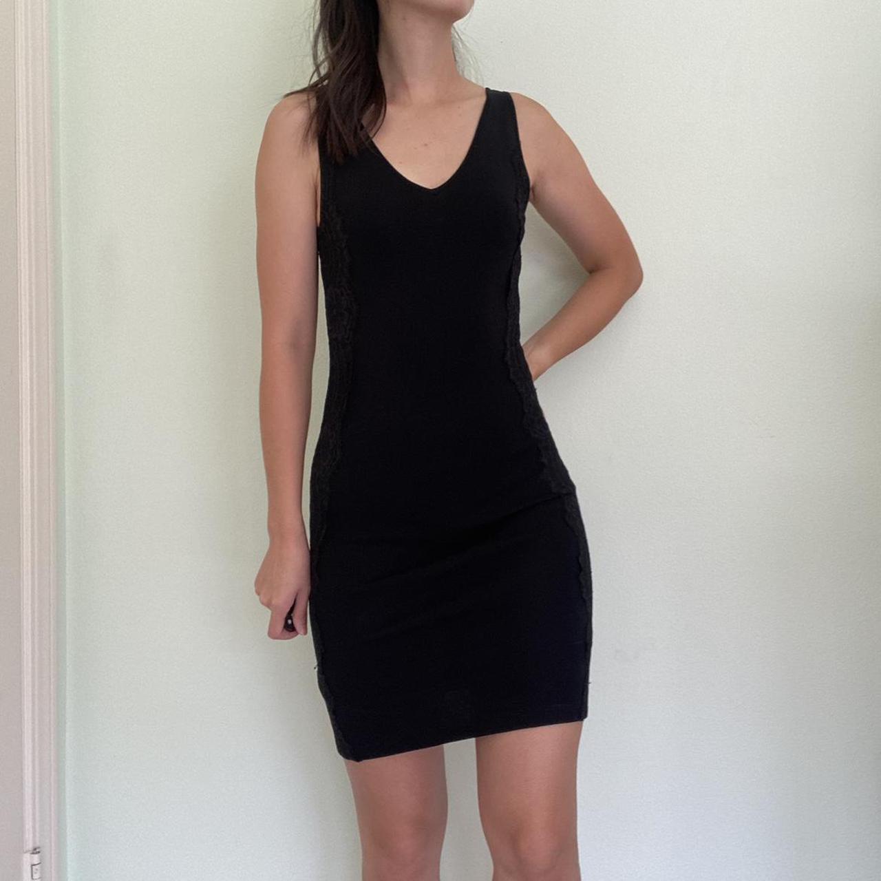 zara bodycon black dress