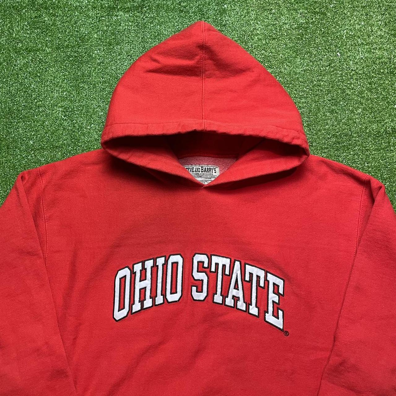 Men's Red and White Hoodie
