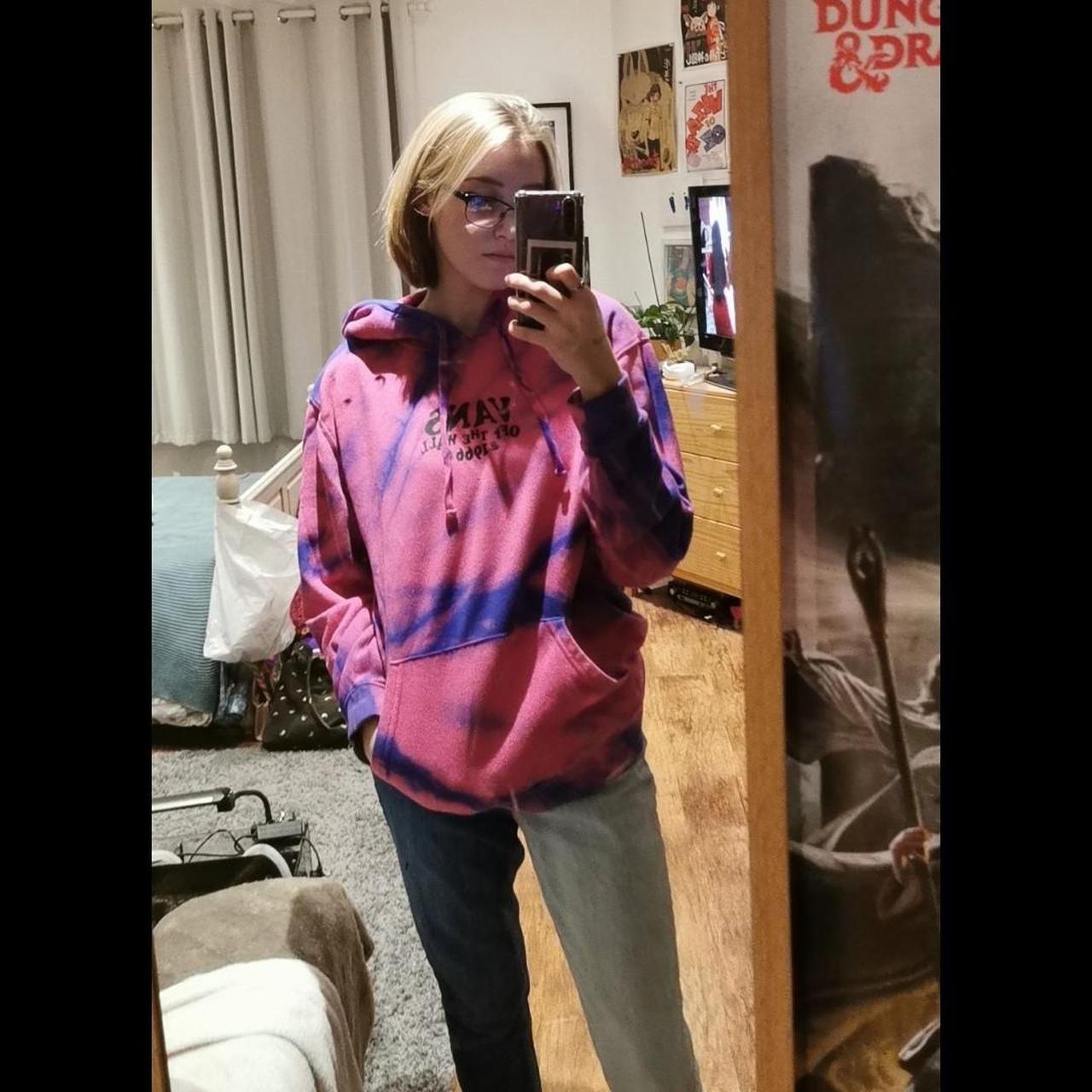 Vans off the online wall tie dye hoodie