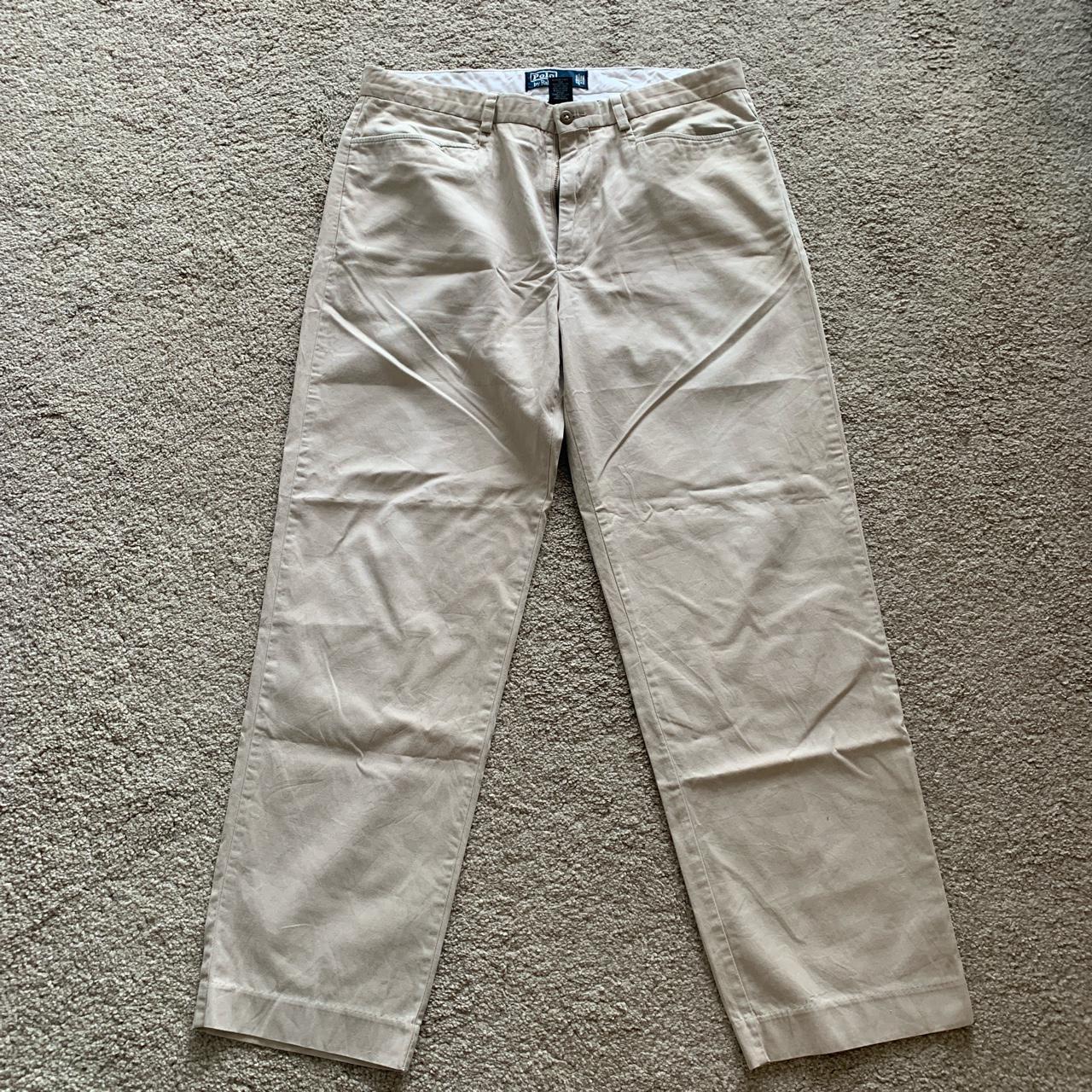 RALPH LAUREN CHINOS IN BEIGE NO STAINS GREAT... - Depop