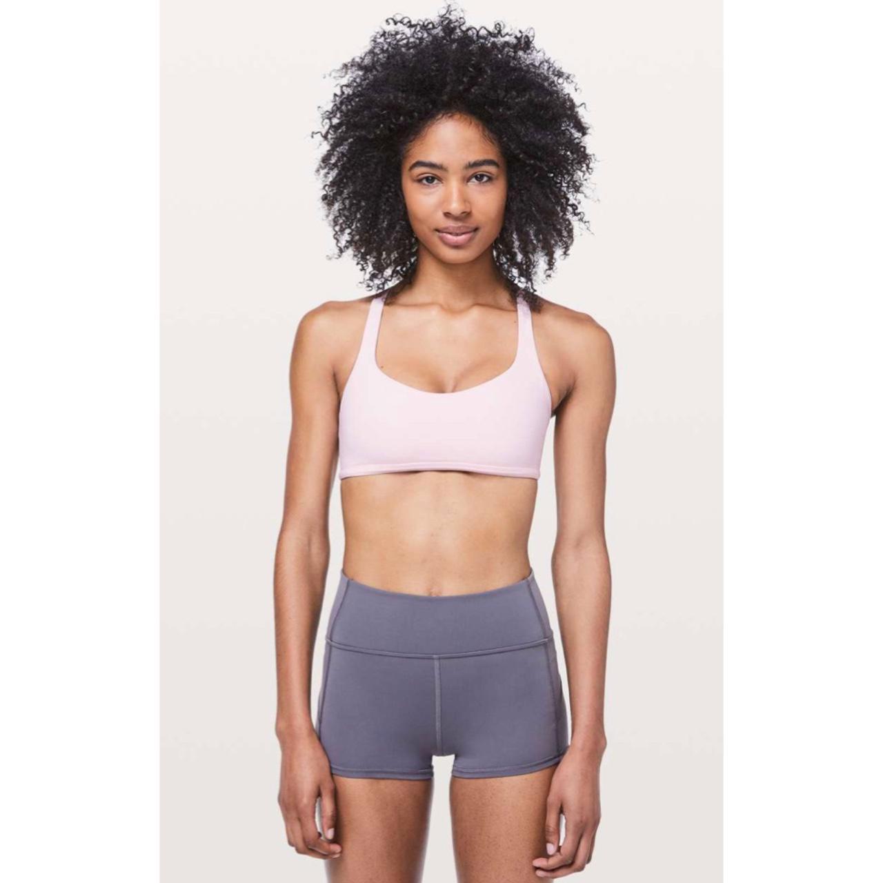 Lululemon Women's Pink and White Bra (2)