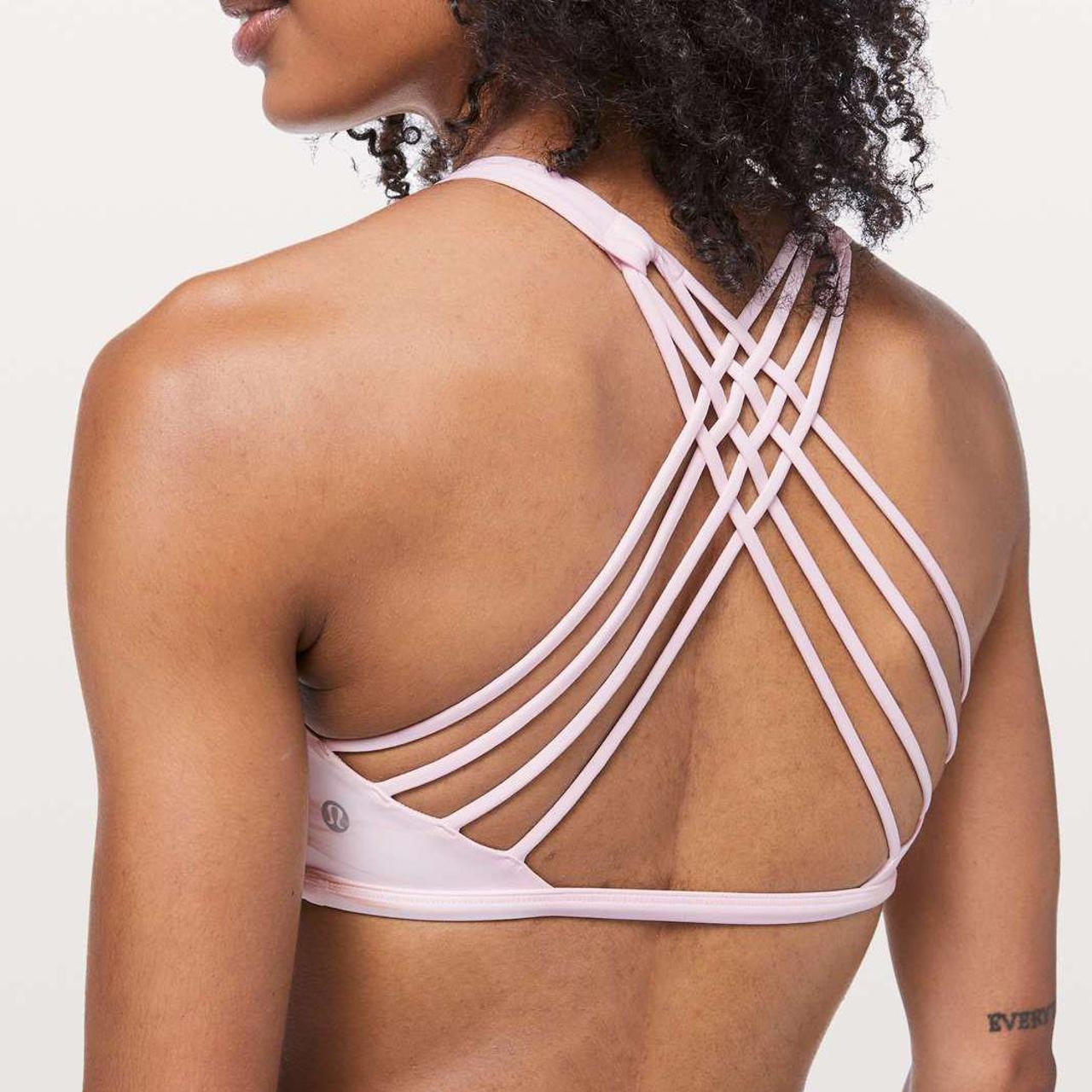 Lululemon Women's Pink and White Bra (4)