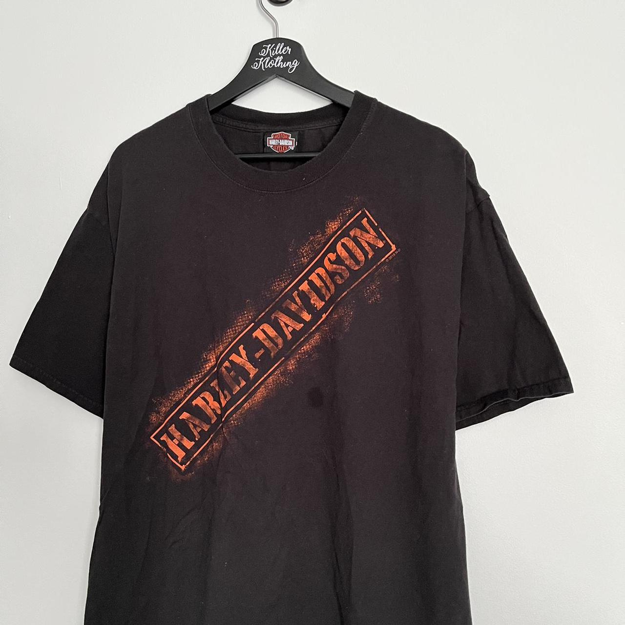 Harley Davidson Women's Black and Orange T-shirt (2)