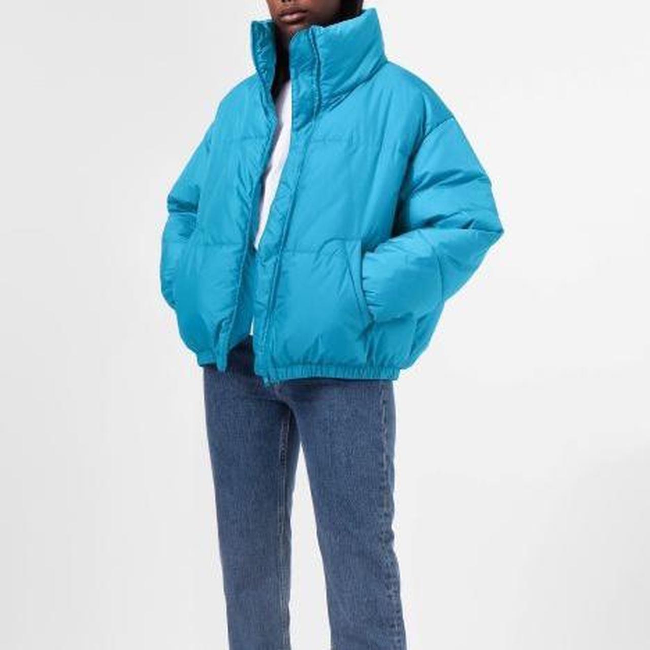 weekday blue puffer jacket