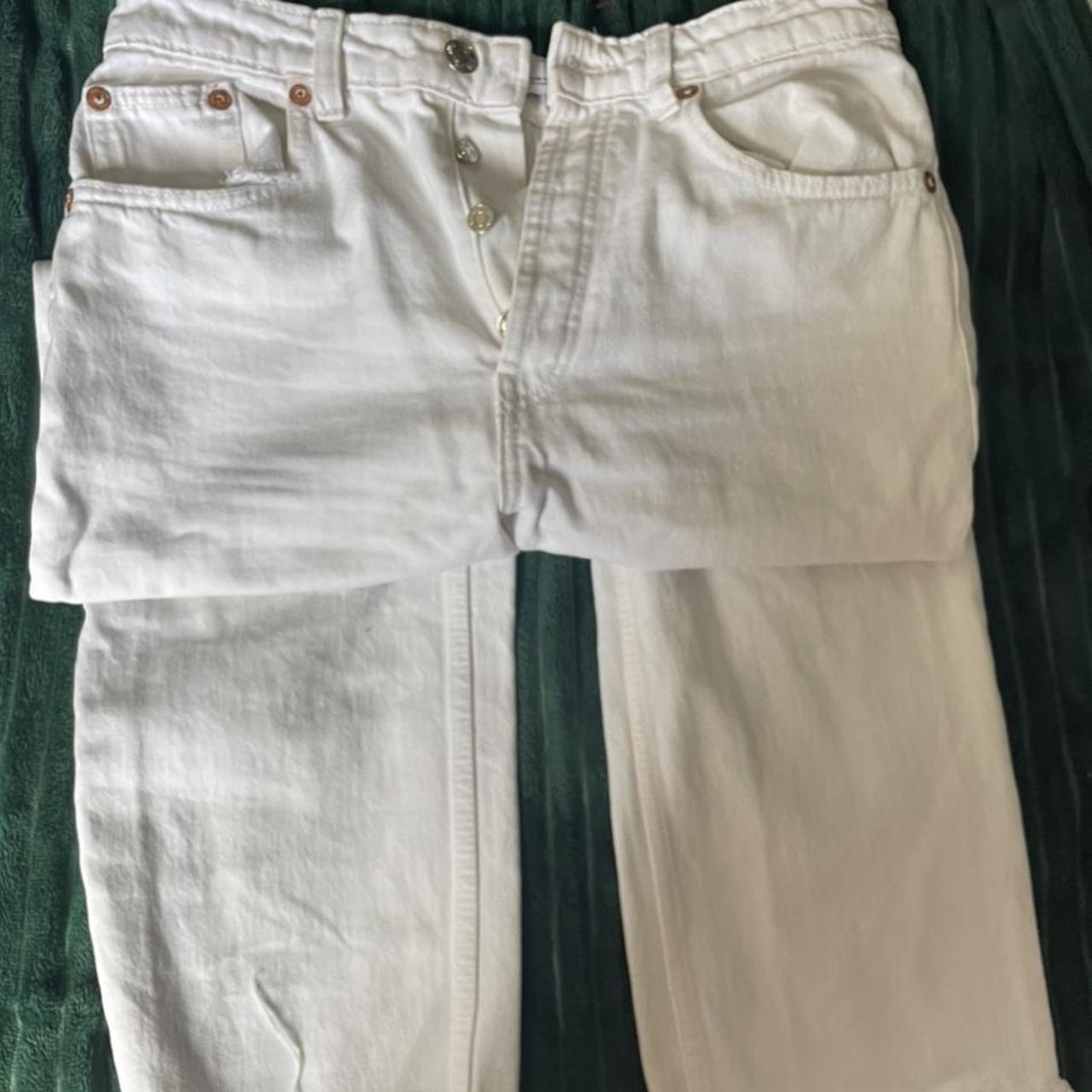 Zara Women's White Jeans | Depop