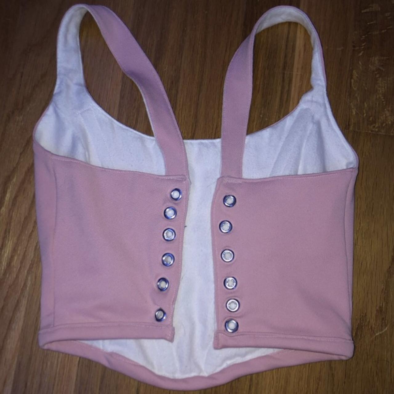 pink nike corset top!!, Reworked/handmade, very