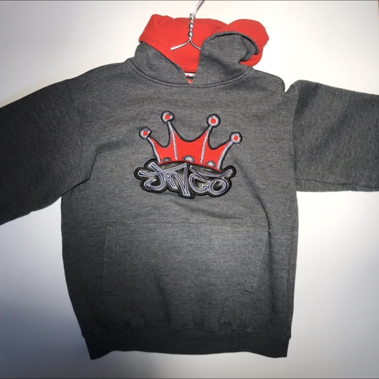 JNCO Jeans Hoodie Color: Charcoal & Red Size:... -