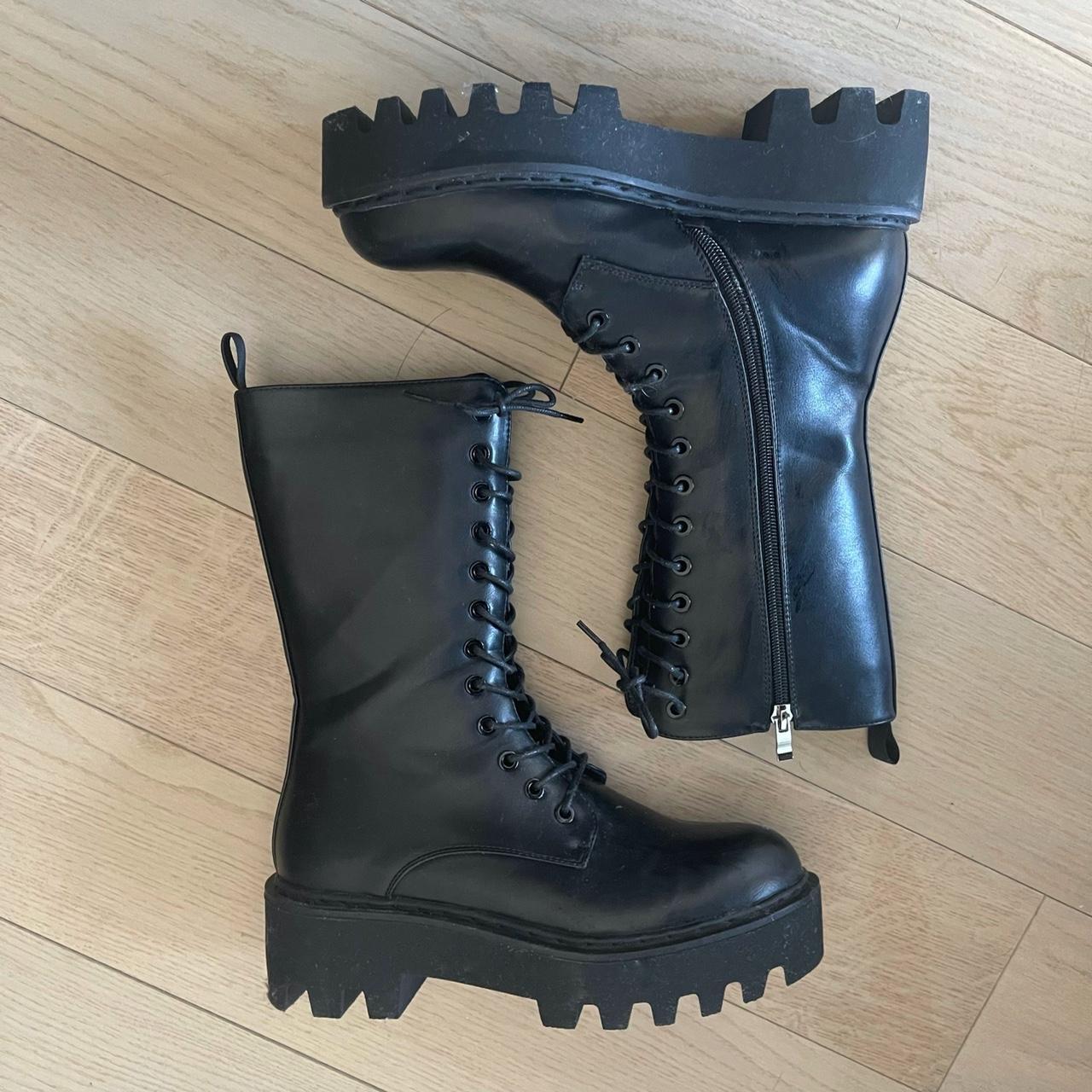 ASOS Lamoda platform combat boots. Only worn once.... - Depop