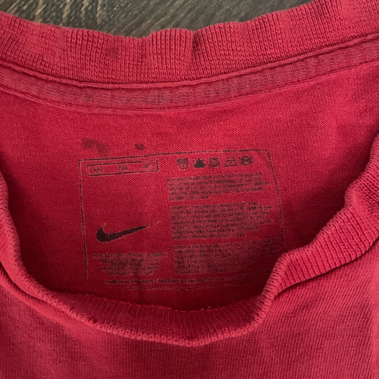 Nike Swoosh Red Shirt. Size XL. Light stains as... - Depop