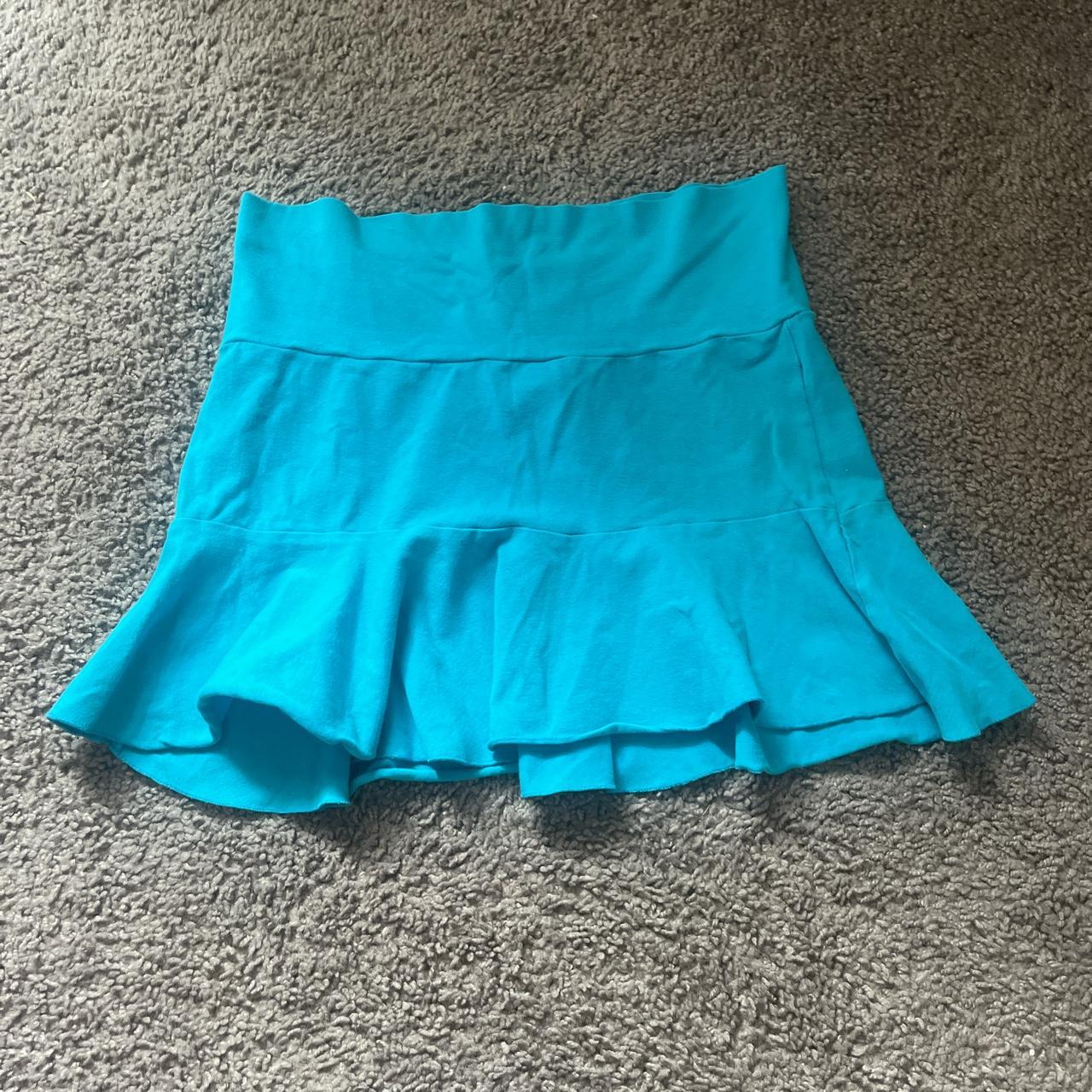 super cute ocean blue flowy skirt doesn’t have... Depop