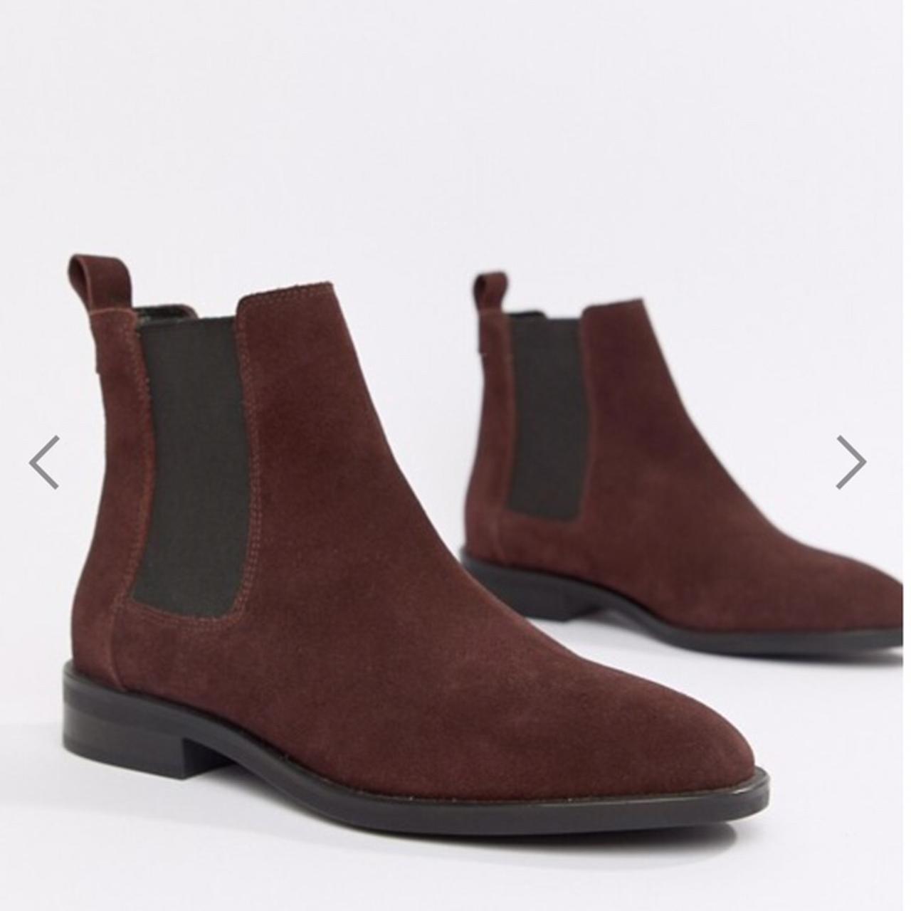 ASOS DESIGN Aura Suede Chelsea Ankle Boots Pretty. Depop