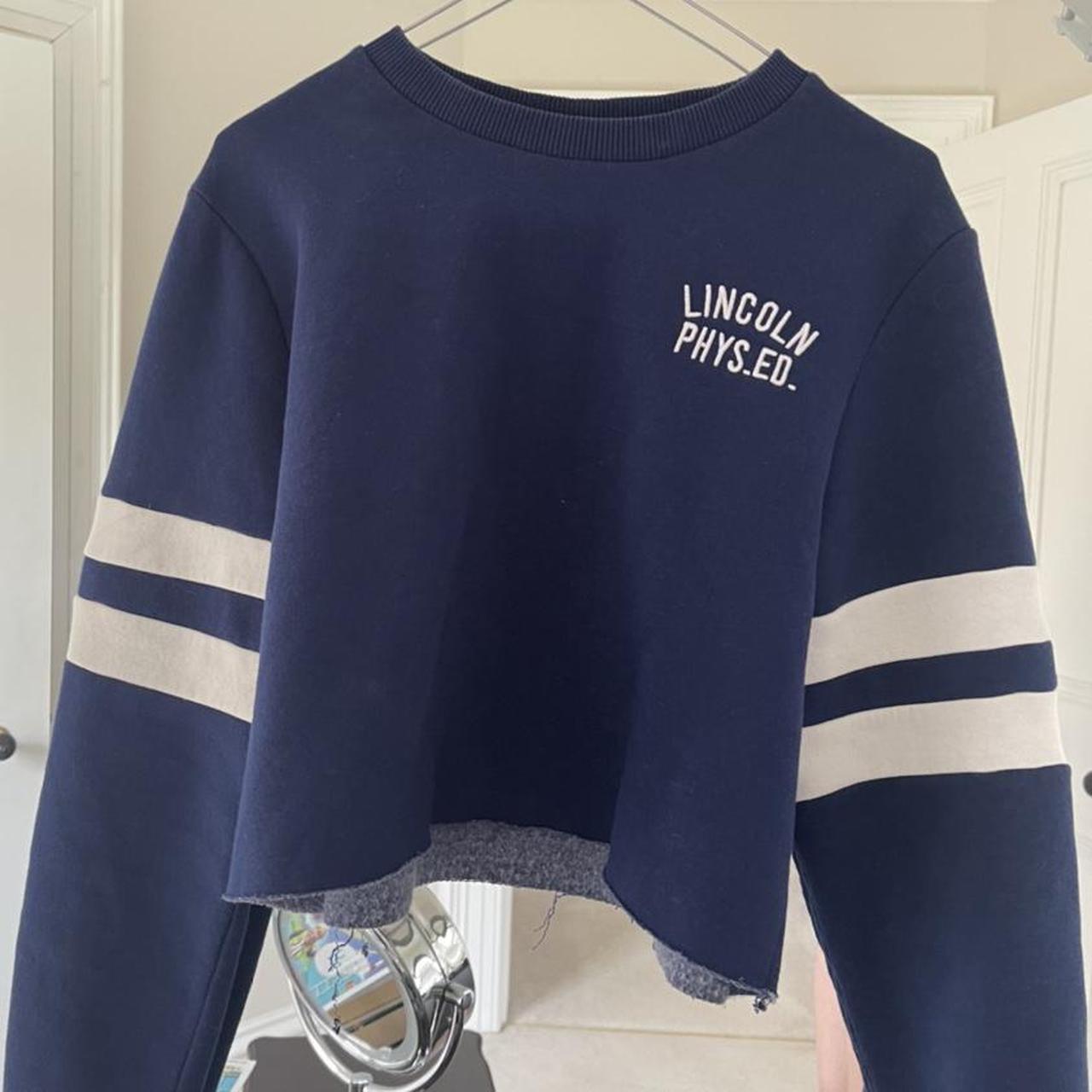navy cropped jumper