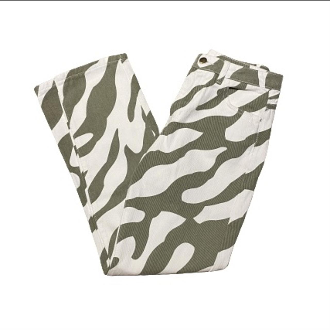 Sage Green Zebra Print Pants NEVER WORN, just didn’t... Depop