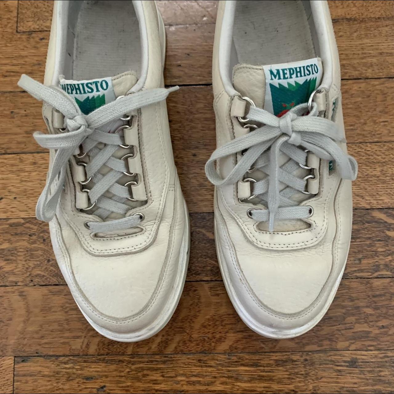 cream + white mephisto shoes! -used but still in... - Depop