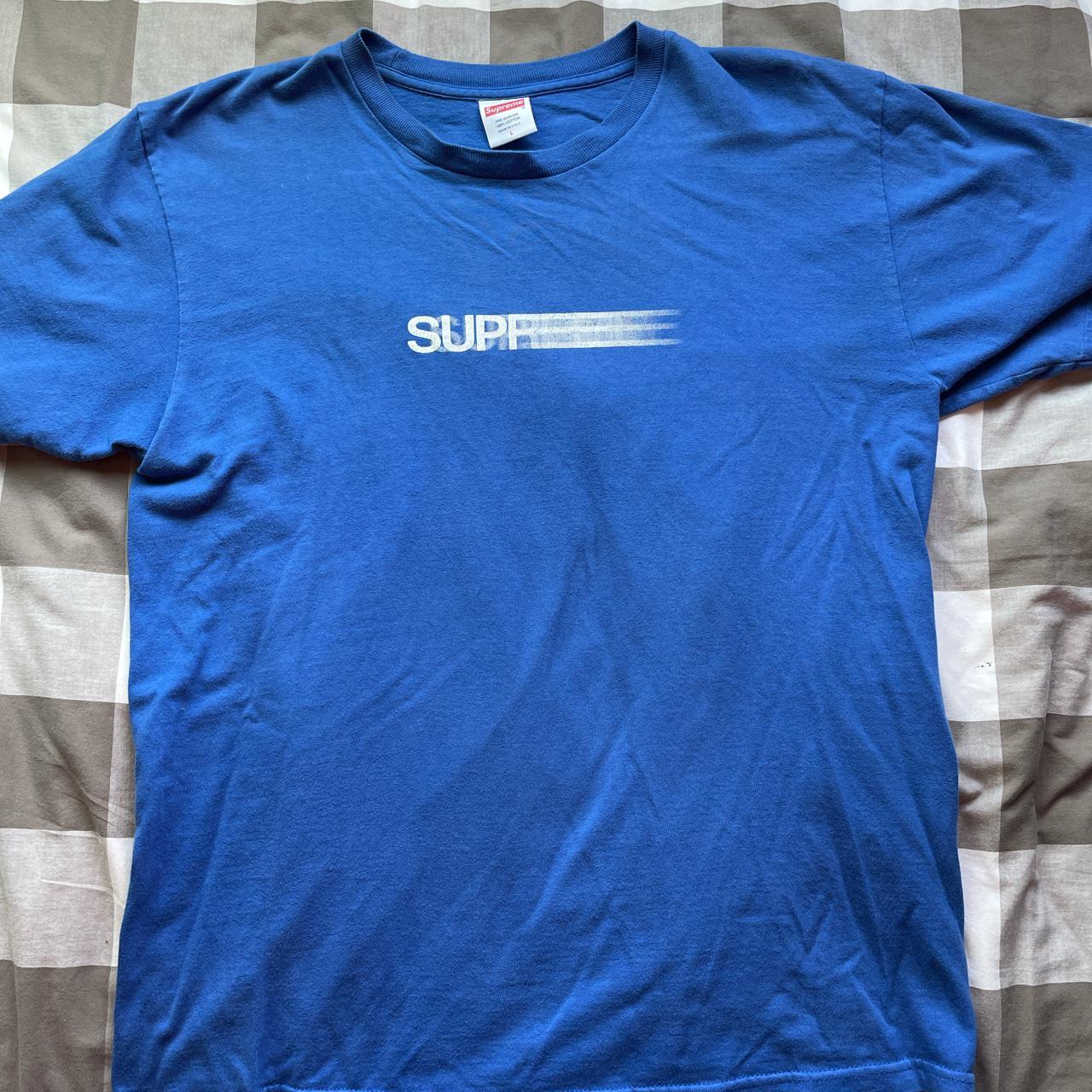 Supreme motion blur ss16 royal blue used and... - Depop