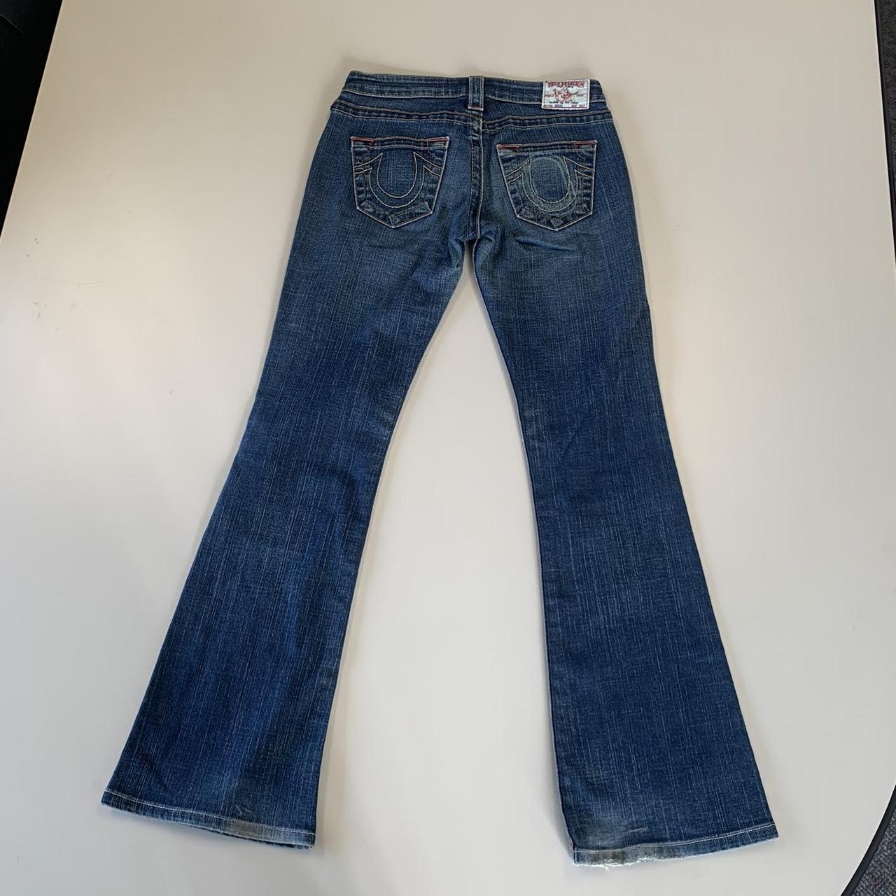 Y2k true religion jeans Classic medium wash Low... - Depop