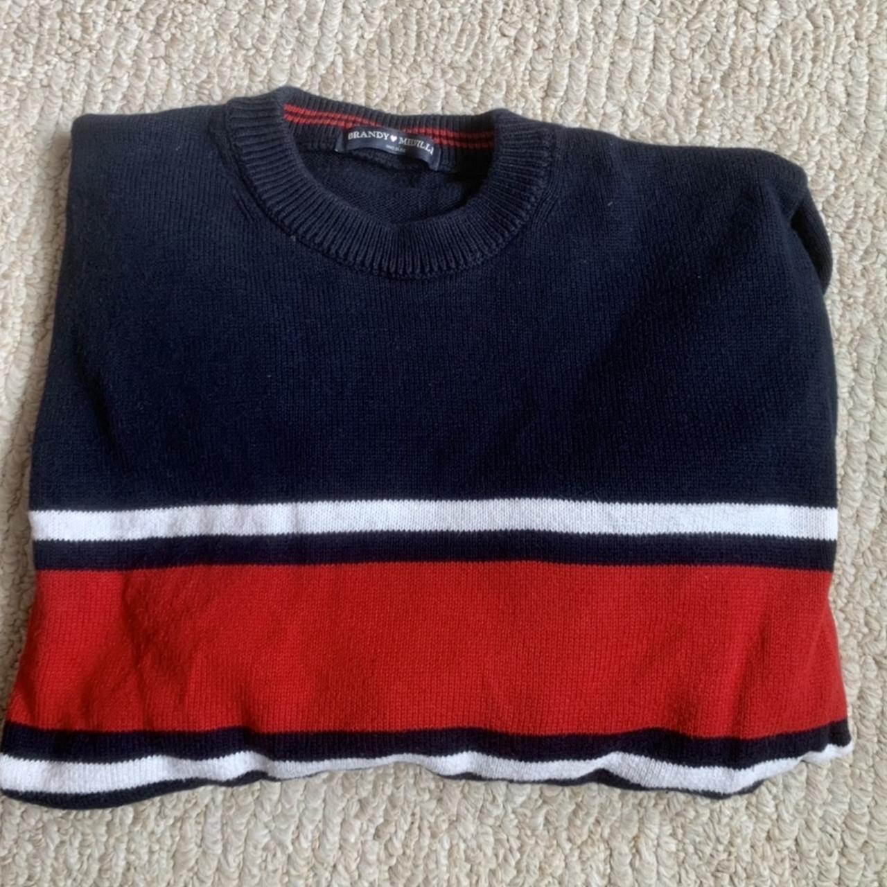 brandy sweater navy red white stripe ☆ very... Depop