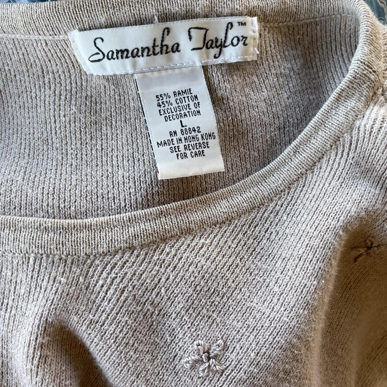 Vintage beige Samantha Taylor Sweater Has some... - Depop