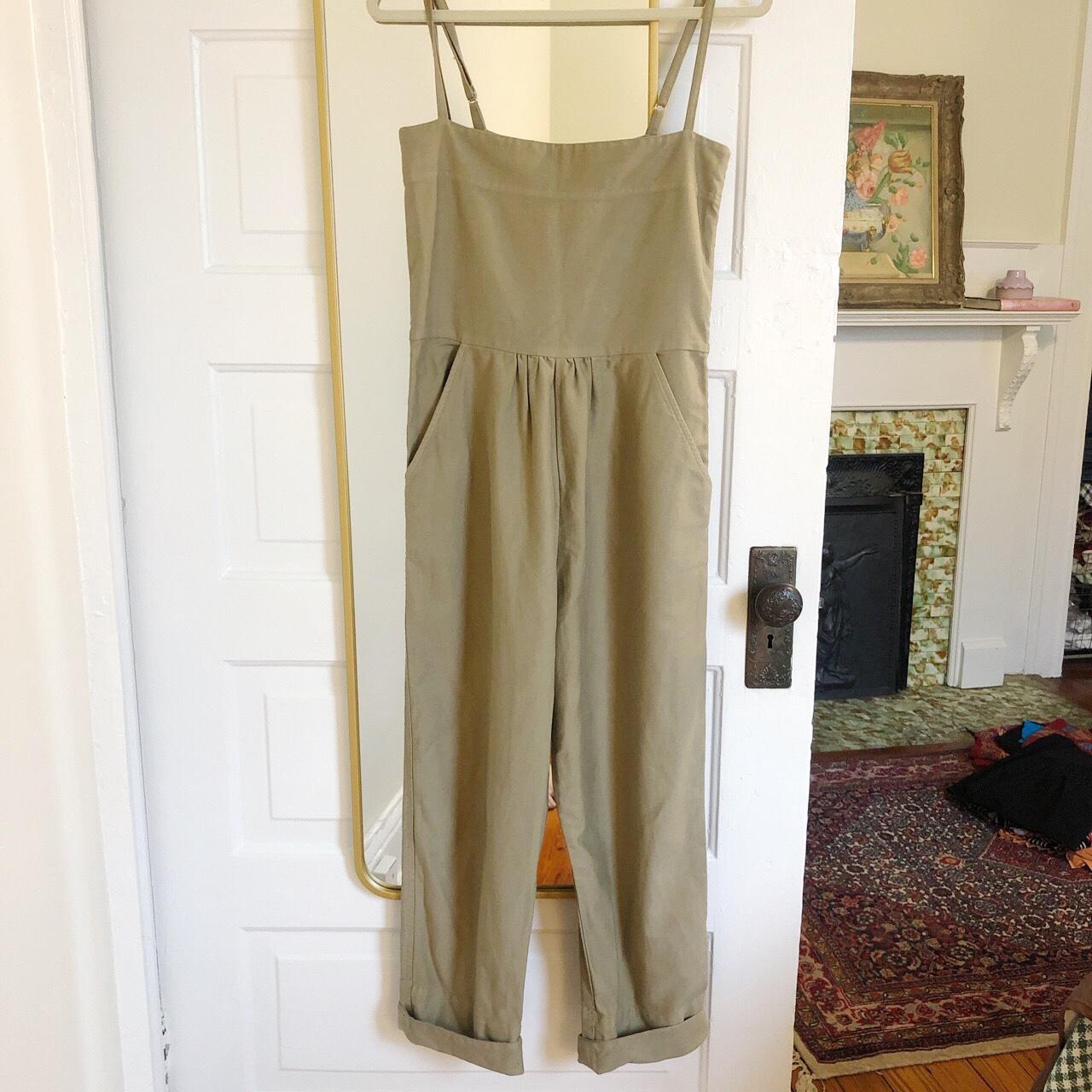 SOLD Caron Callahan Bethany khaki jumpsuit Size too Depop