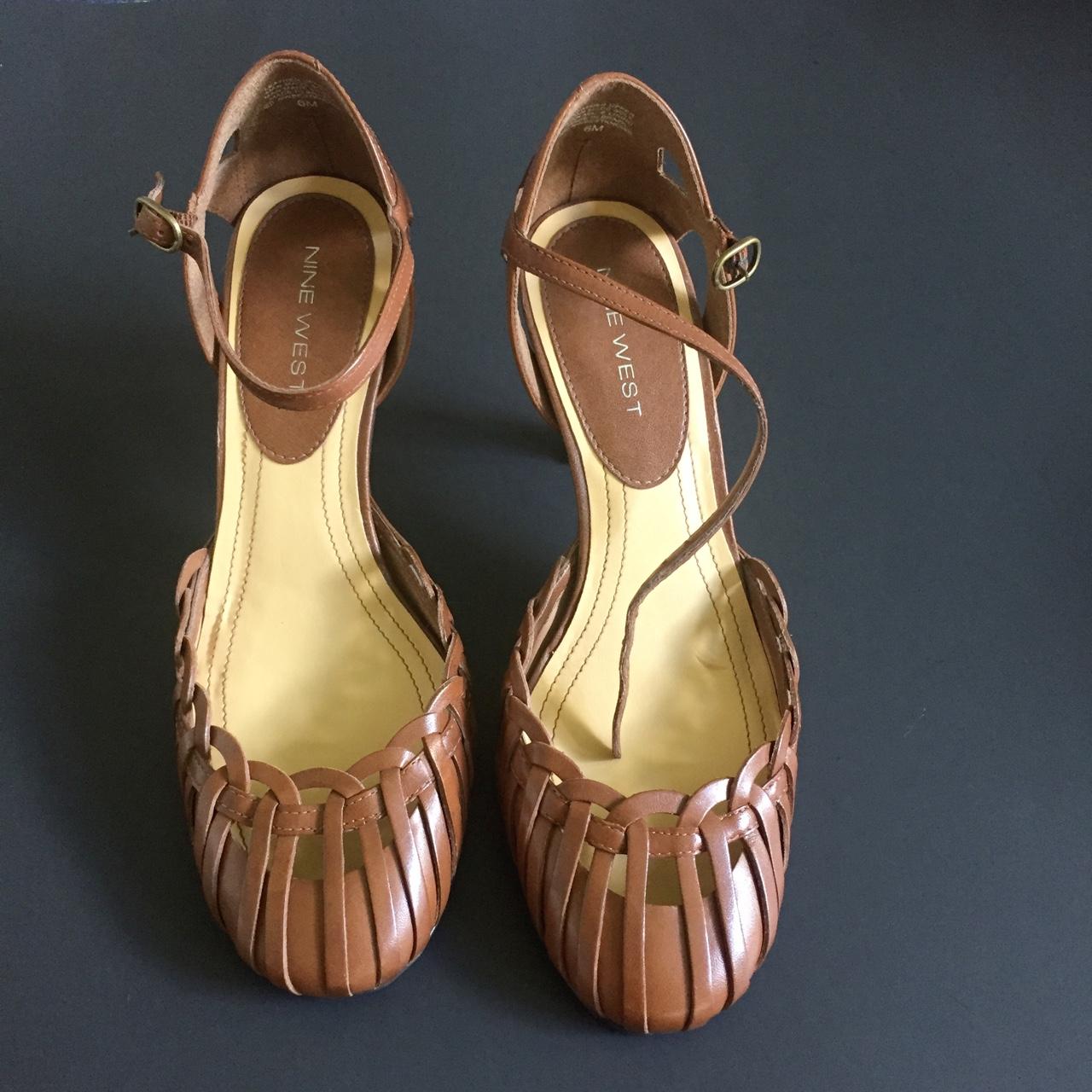 90 Brown shoes 👠 Nine West high heels great... - Depop