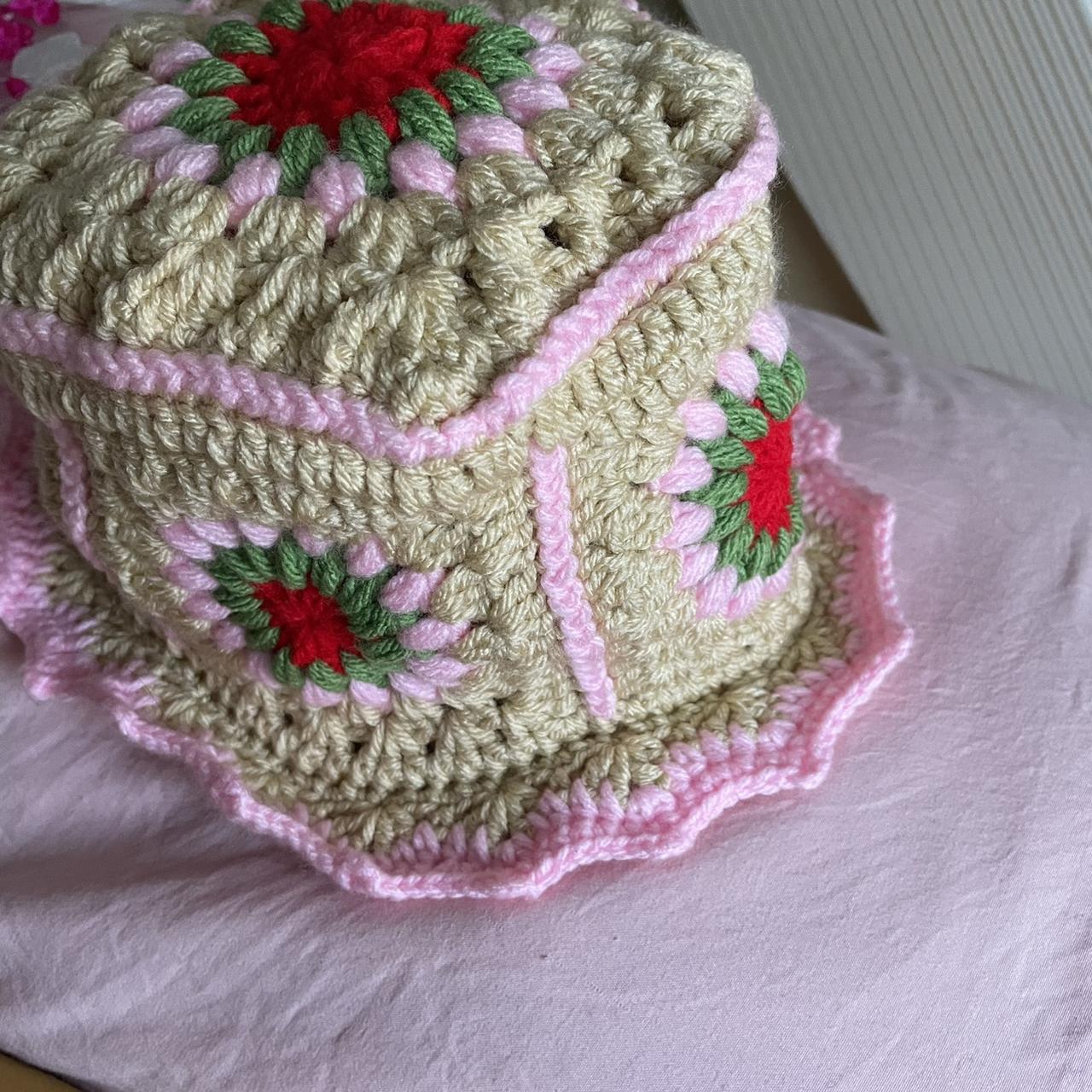 Stacked Granny Patch Hat. So adorable. 🌸💘🌸 - Depop