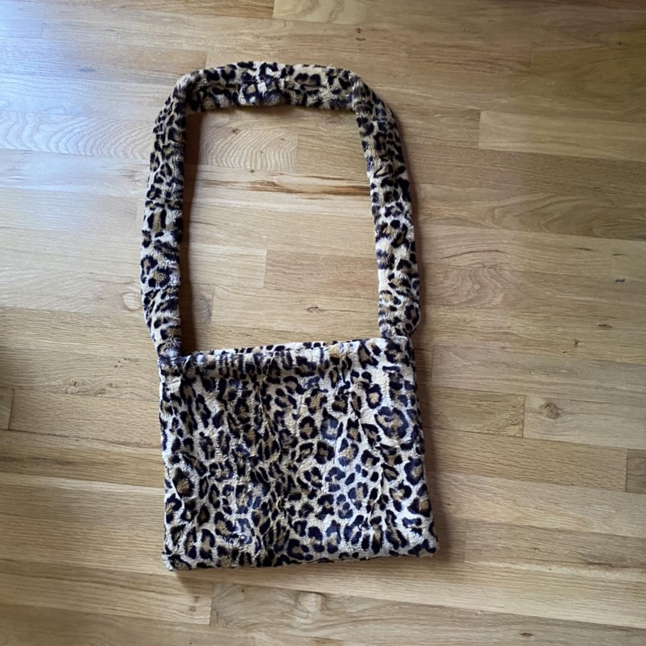 Furry cheetah bag hot sale