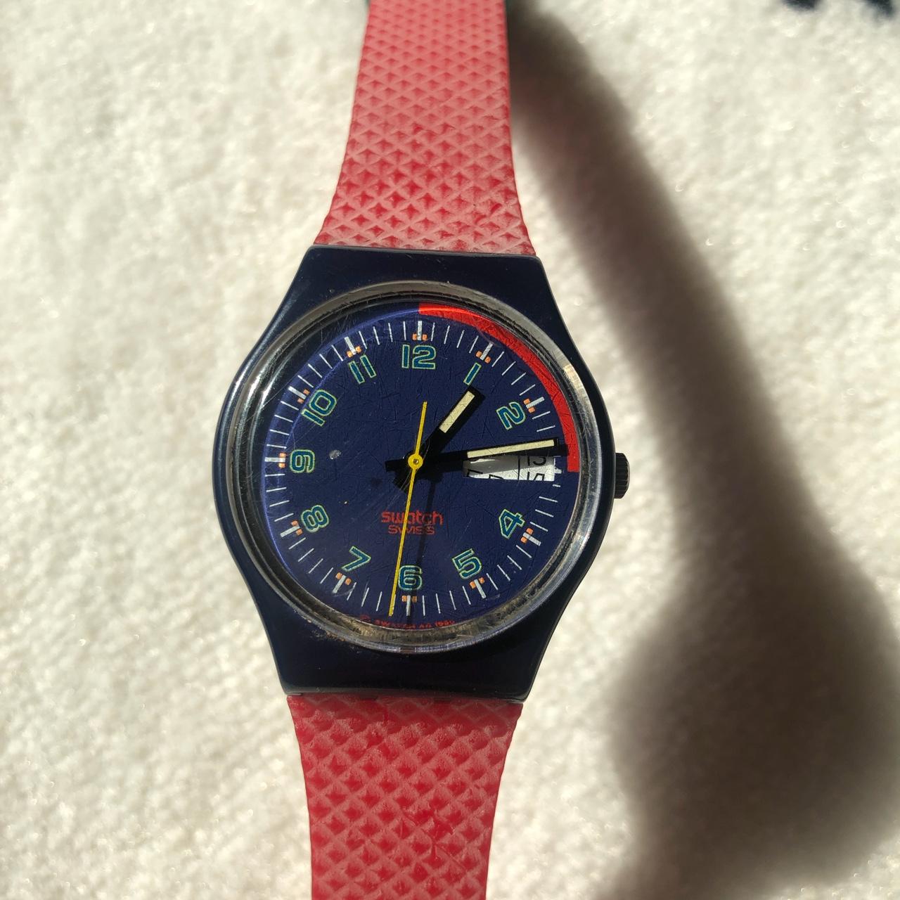 NEW : vintage 1998 Swatch Gent Original TOMBEUR- GN177 - unworn - mint - running - sold new battery