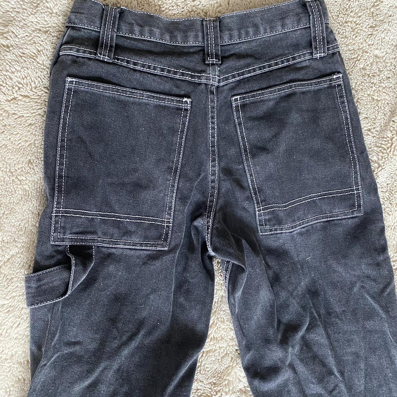 Brandy melville black cargo pants/ jeans Wide leg/... Depop