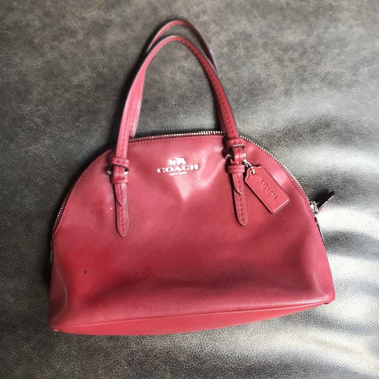 Red coach satchel hot sale