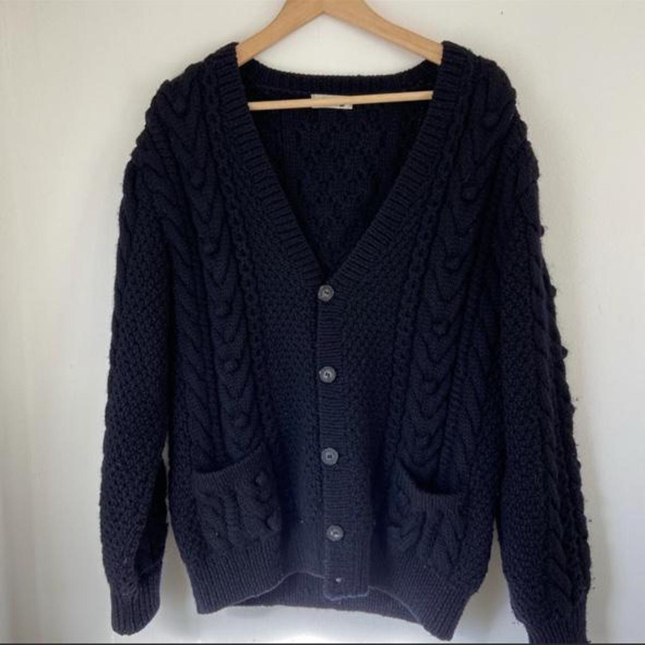 Vintage Issey Miyake Cable Knit Chunky Cardigan... - Depop
