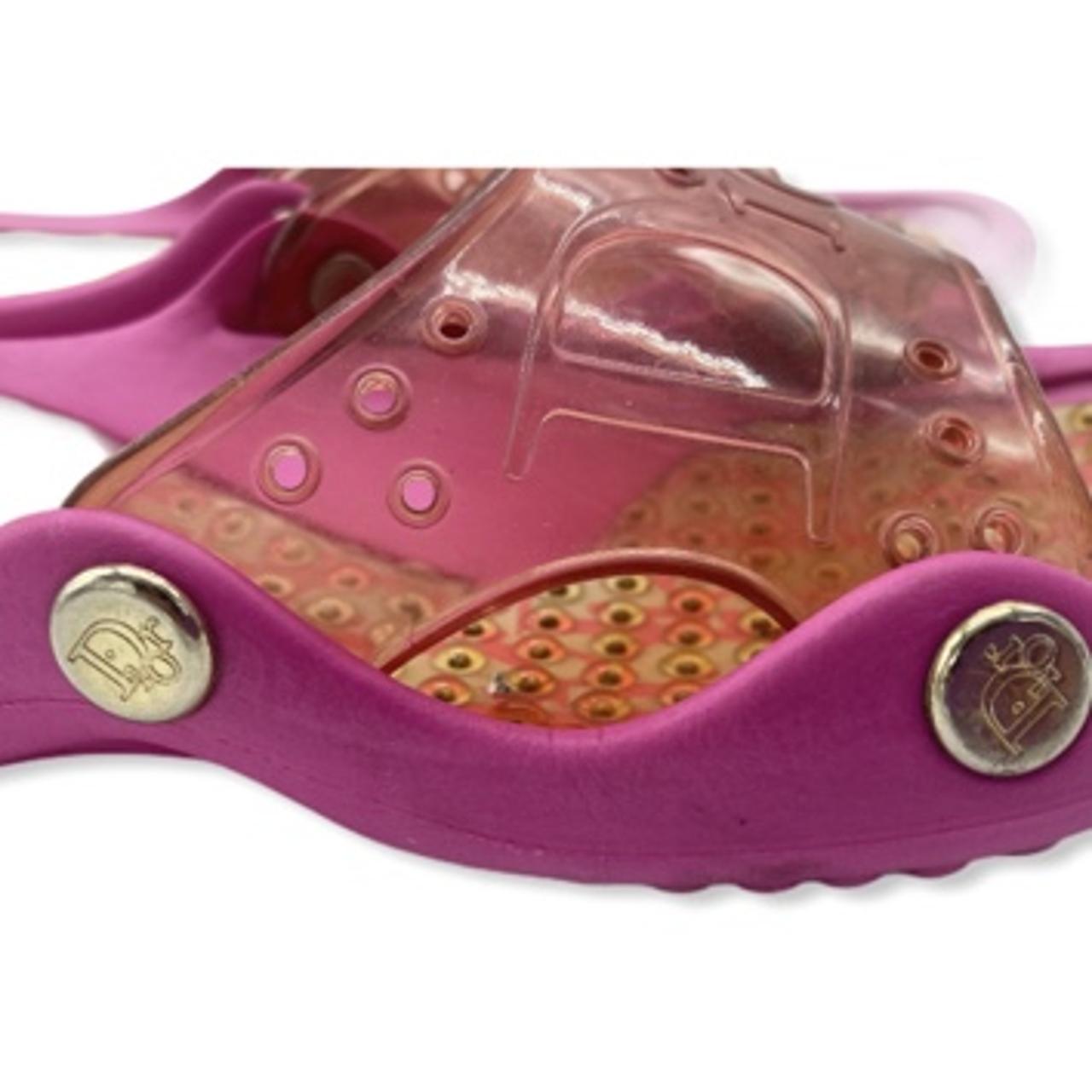 Dior ピンク ミュール　ヴィンテージ Vintage Dior Trotter Monogram Pink Jelly Slides. Or | Depop