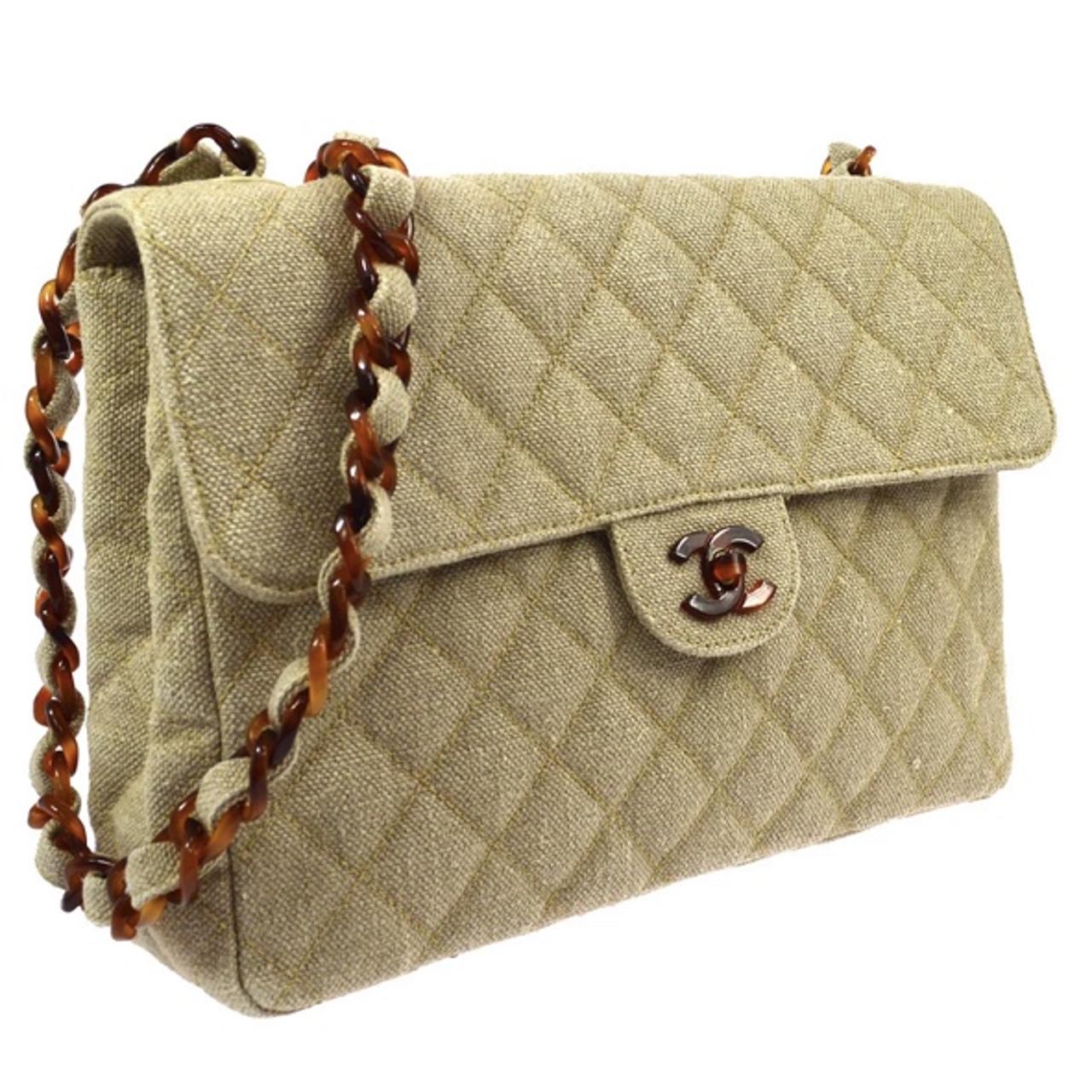 CHANEL CC Quilted Tortoise Chain Jumbo Bag, The Rad