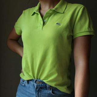 lime green lacoste polo