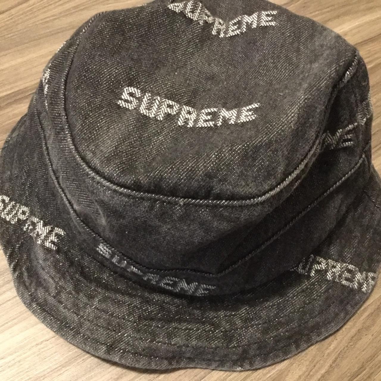 Supreme jacquard denim crusher hat Size - Depop