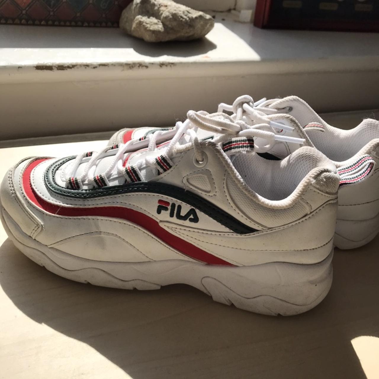 Fila ray white 2025 green red